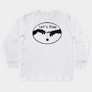 Let's play gamer Creation of Adam Yo-yo Kids Long Sleeve T-Shirt